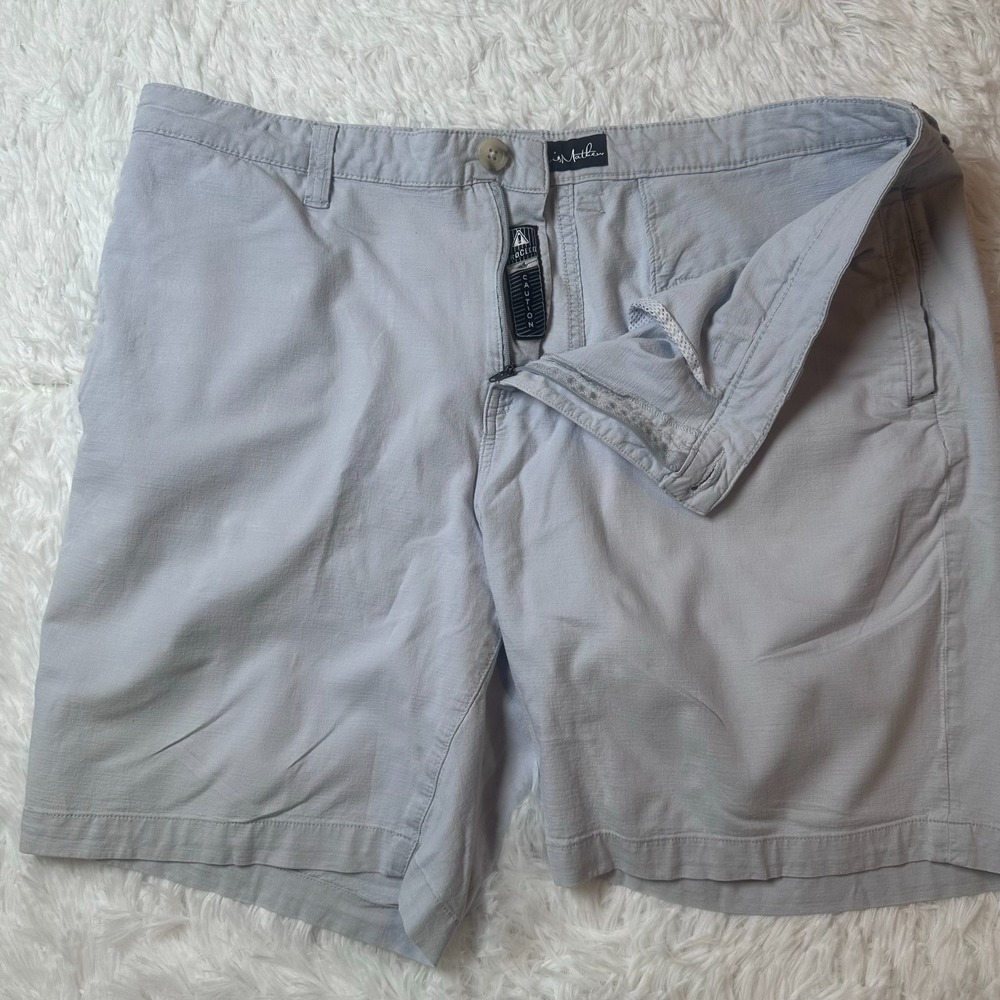 Travis Mathew Hefner Shorts Men 38 Gray Stretch Golf Casual Flat Front